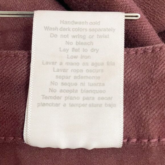 Judy Blue Jeans High Rise Cropped Wide Leg Jean in Oxblood Burgundy Size 28 | 6 - Picture 15 of 16